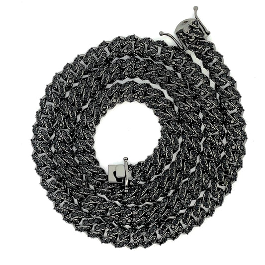 Big Stone Cuban Chain and Bracelet