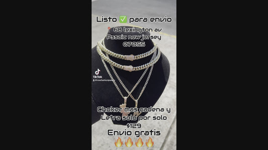 Choker + Cadena con Inicial